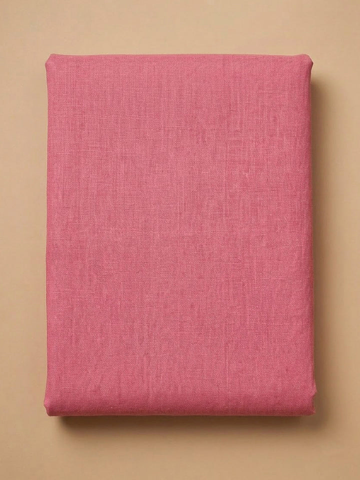 Pink Chanderi Printed Unstitched Dress Material