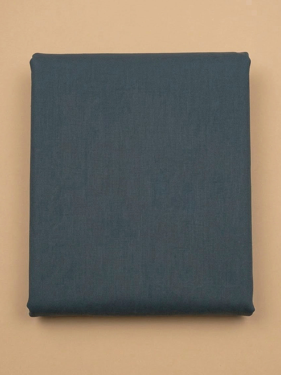 Blue Linen Blend Printed Unstitched Dress Material