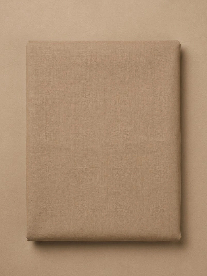 Beige Chanderi Printed Unstitched Dress Material