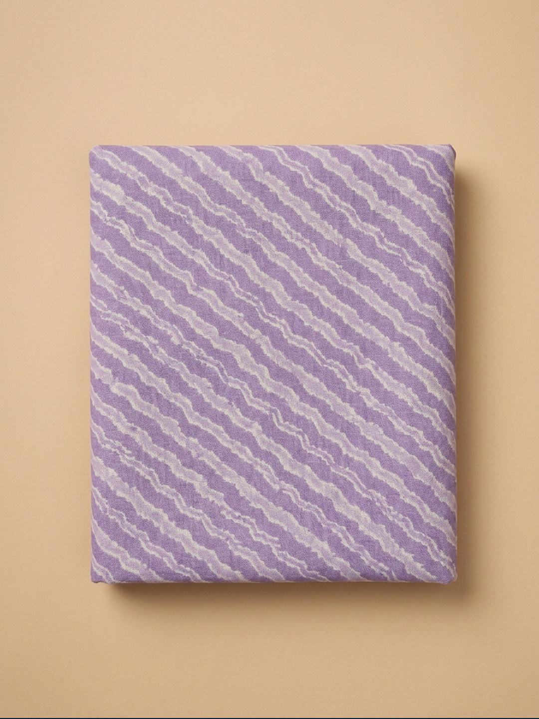 Purple Printed Cotton Blend Unstitched Dress Material