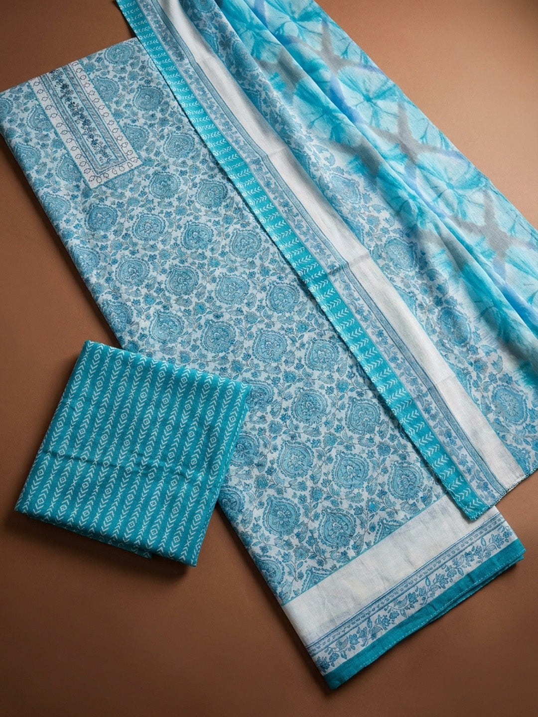 Firozee Yoke Embroidery Cotton Blend Unstitched Dress Material