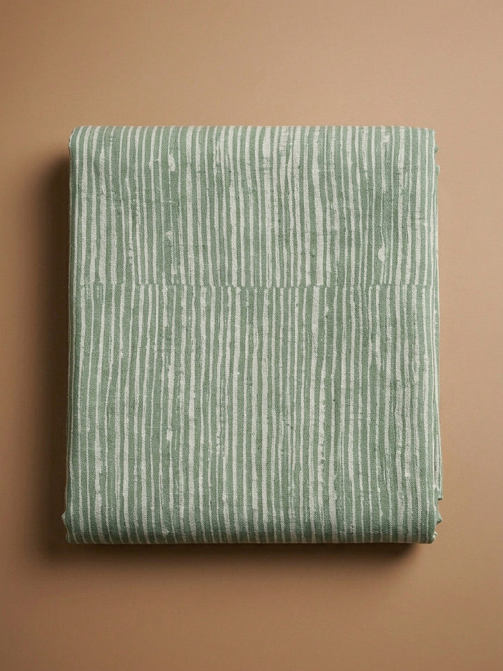 Aqua Green Printed Cotton Blend Unstitched Dress Material