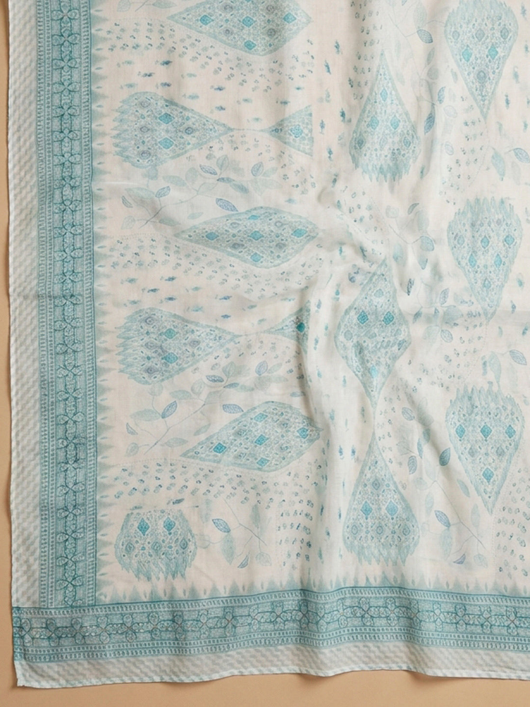 Firozee Printed Cotton Blend Unstitched Dress Material