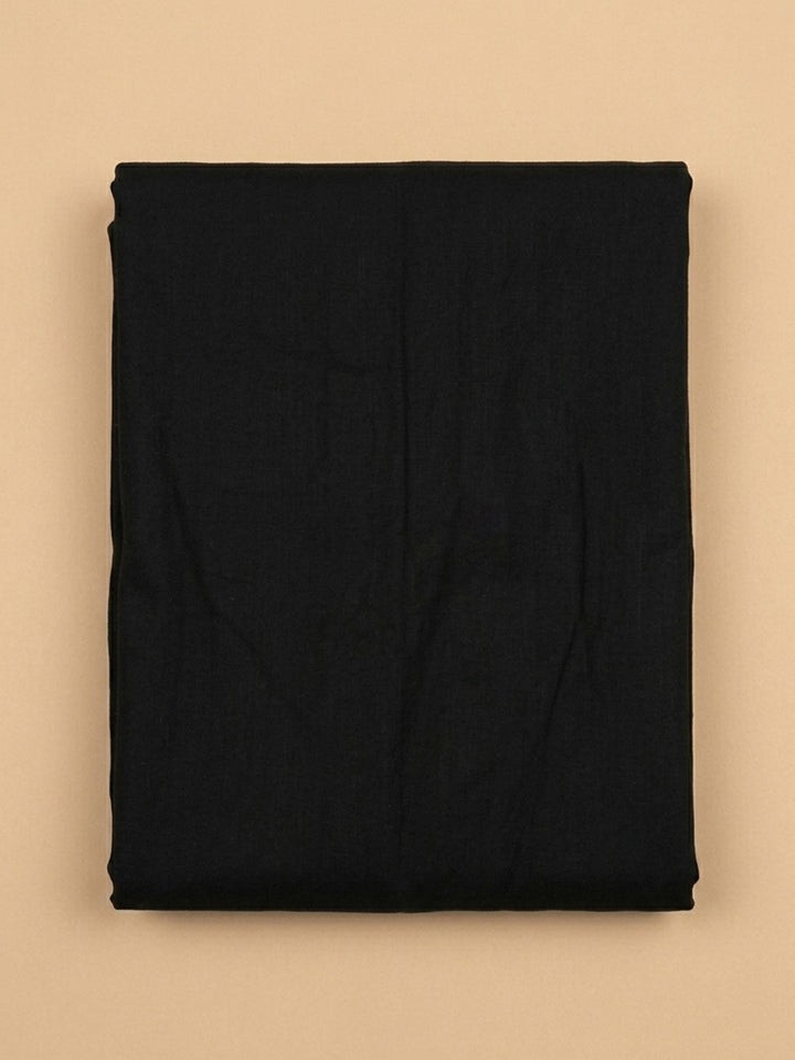 Black Printed Cotton Blend Unstitched Dress Material