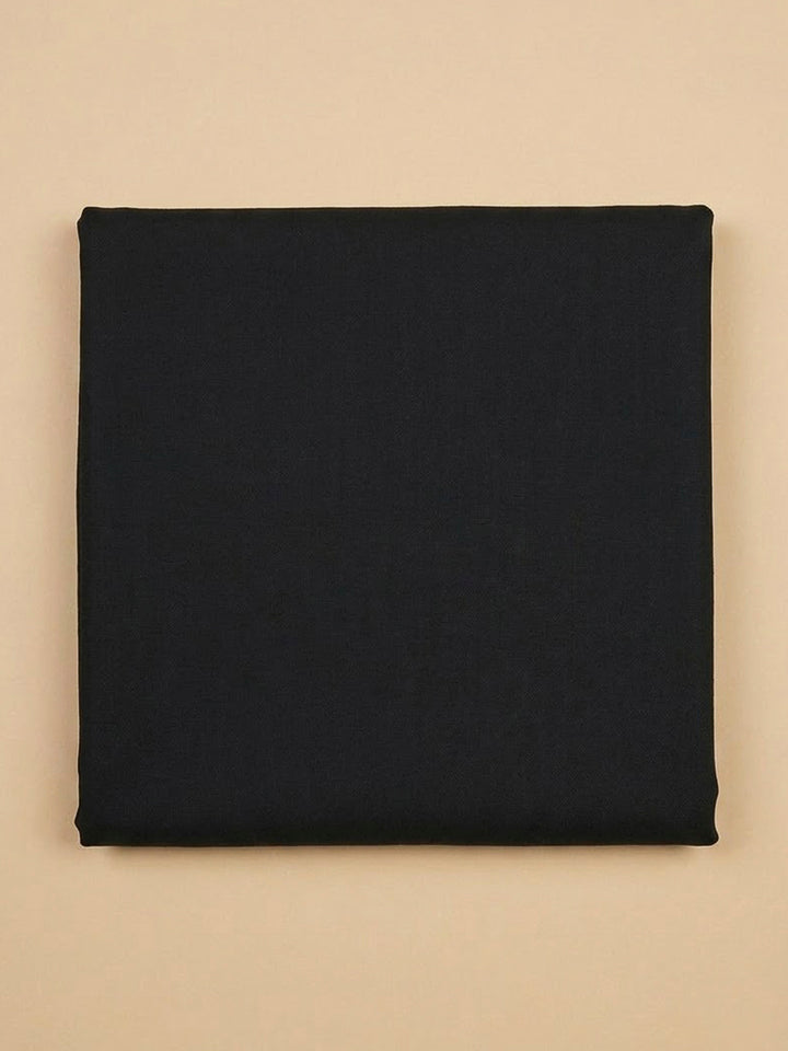 Black Cotton Blend Printed Unstitched Dress Material
