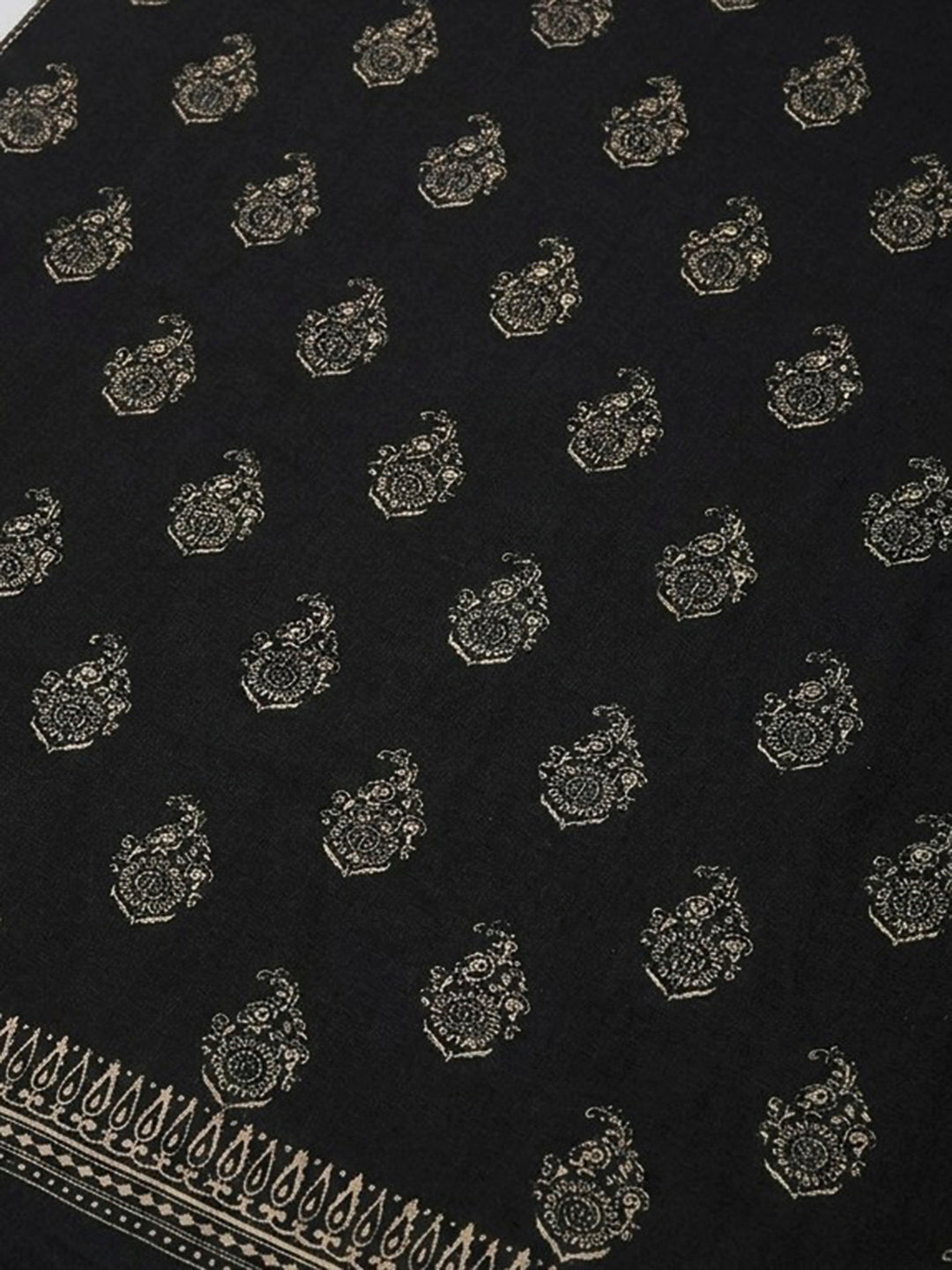 Black Embroidery Muslin Unstitched Dress Material