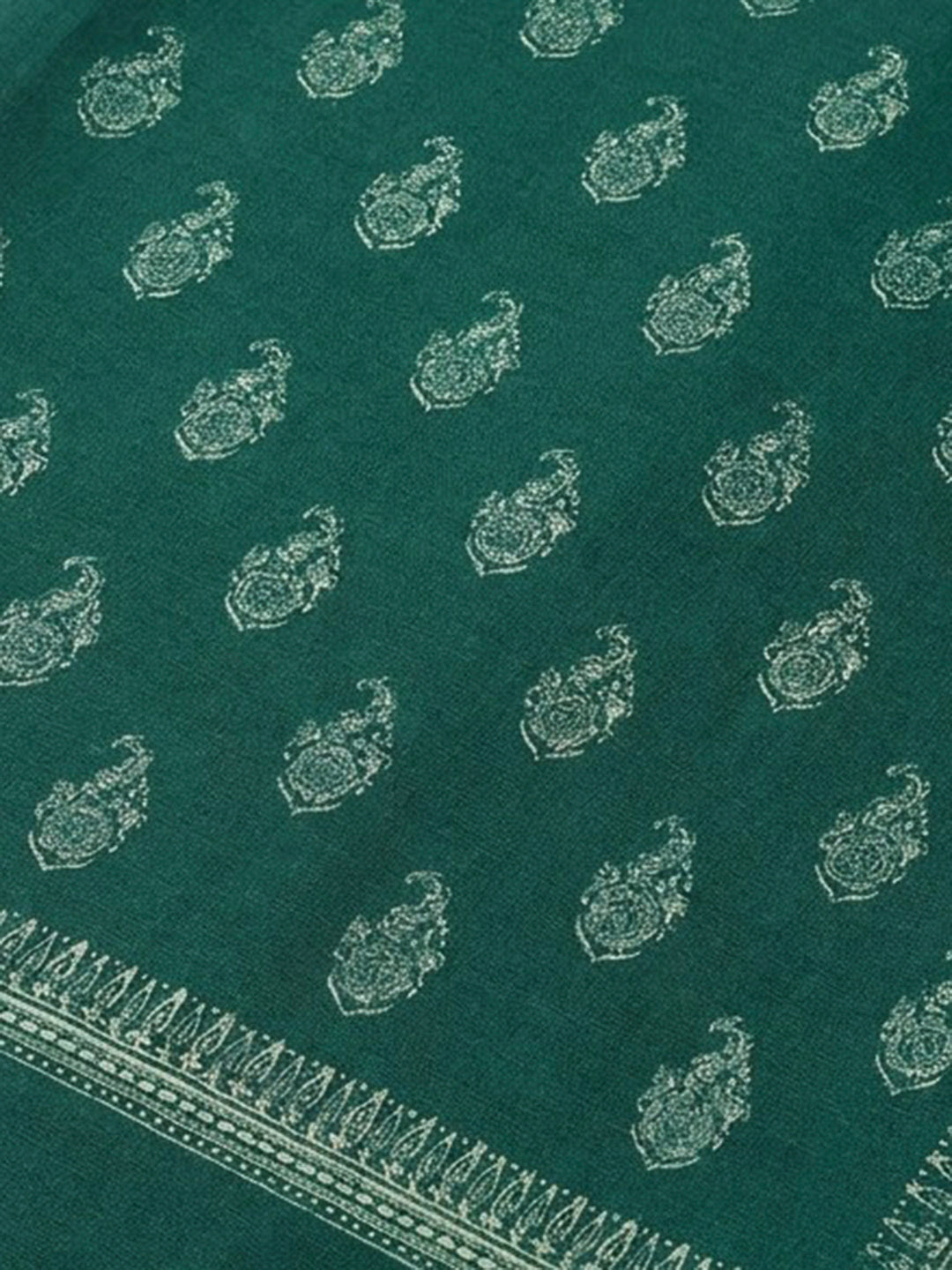 Rama Green Embroidery Muslin Unstitched Dress Material