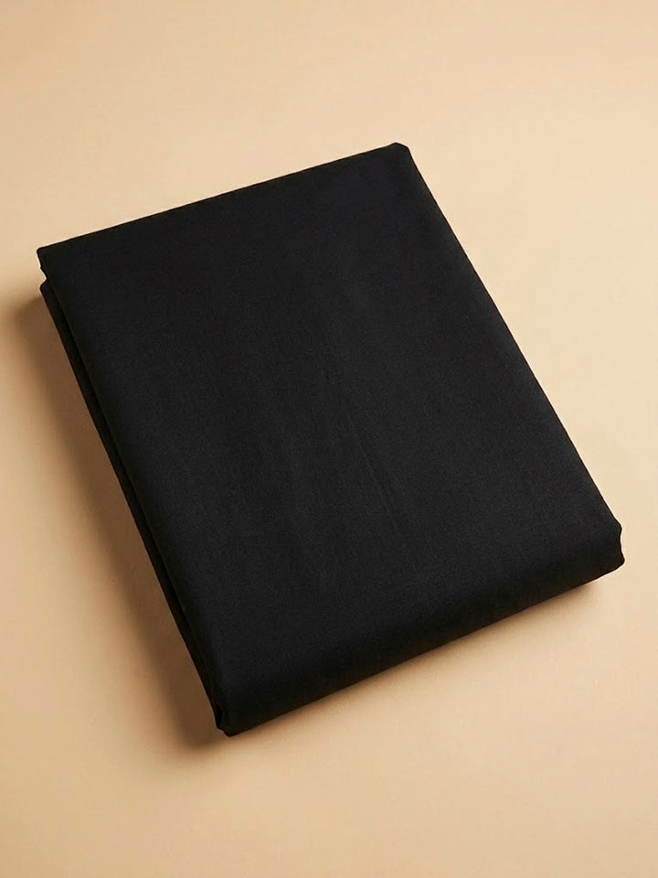 Black Embroidery Muslin Unstitched Dress Material