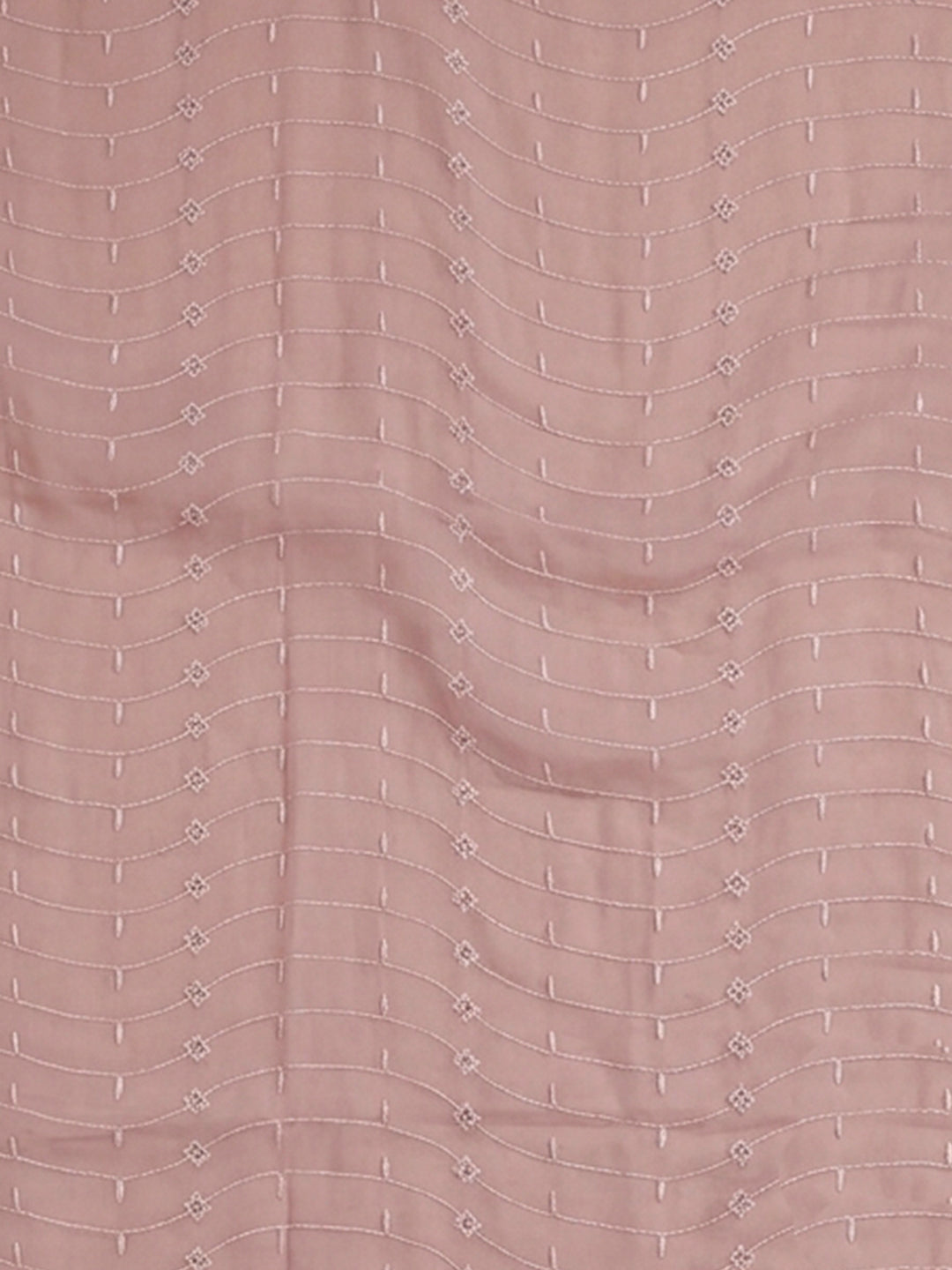 Pink Embroidered Cotton Blend Unstitched Suit &amp; Pant With Cotton Dupatta