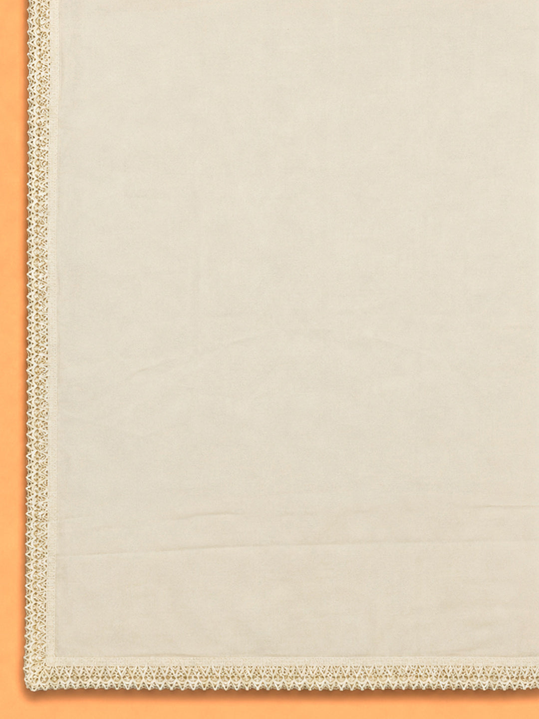 Off White Embroidery Cotton Blend Unstitched Dress Material