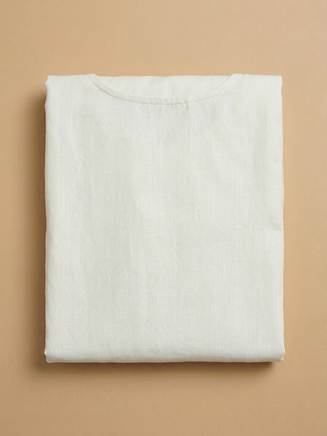 Off White Embroidery Cotton Blend Unstitched Dress Material