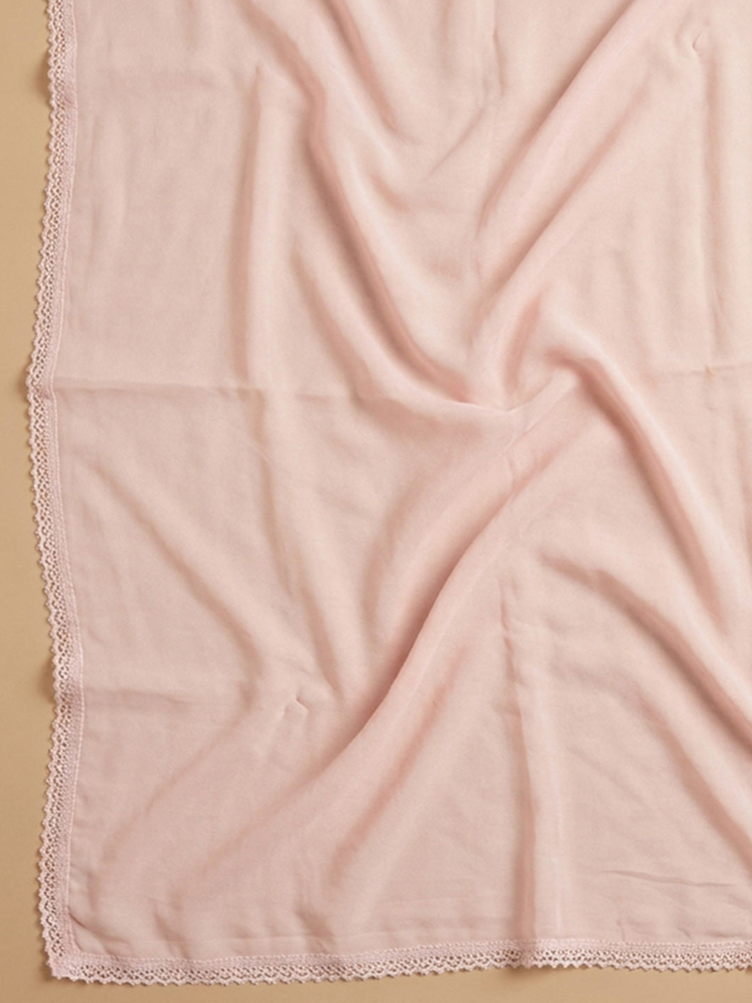 Peach Embroidery Cotton Blend Unstitched Dress Material
