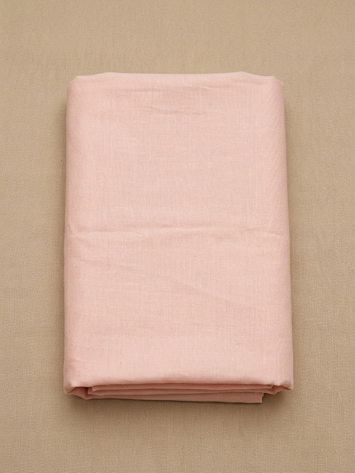Peach Embroidery Cotton Blend Unstitched Dress Material