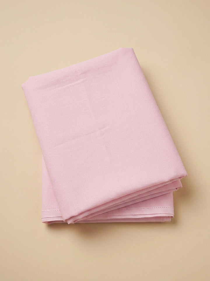 Pink Embroidery Cotton Blend Unstitched Dress Material