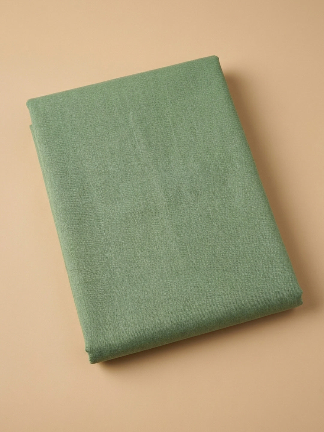 Pista Green Printed Cotton Blend Unstitched Suit &amp; Pant With Cotton Dupatta