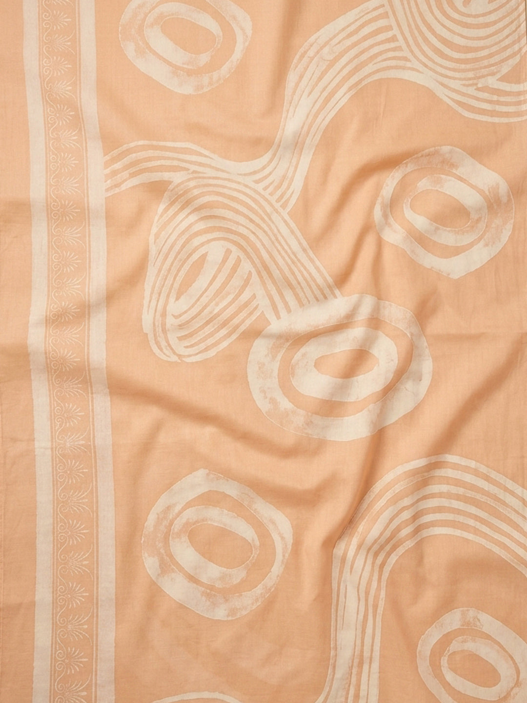 Rust Embroidered Cotton Blend Unstitched Suit With Pant &amp; Dupatta