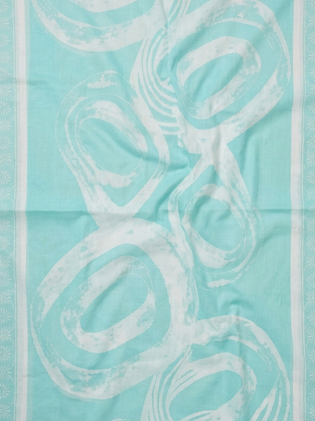 Sea Green Embroidered Cotton Blend Unstitched Suit With Pant &amp; Dupatta