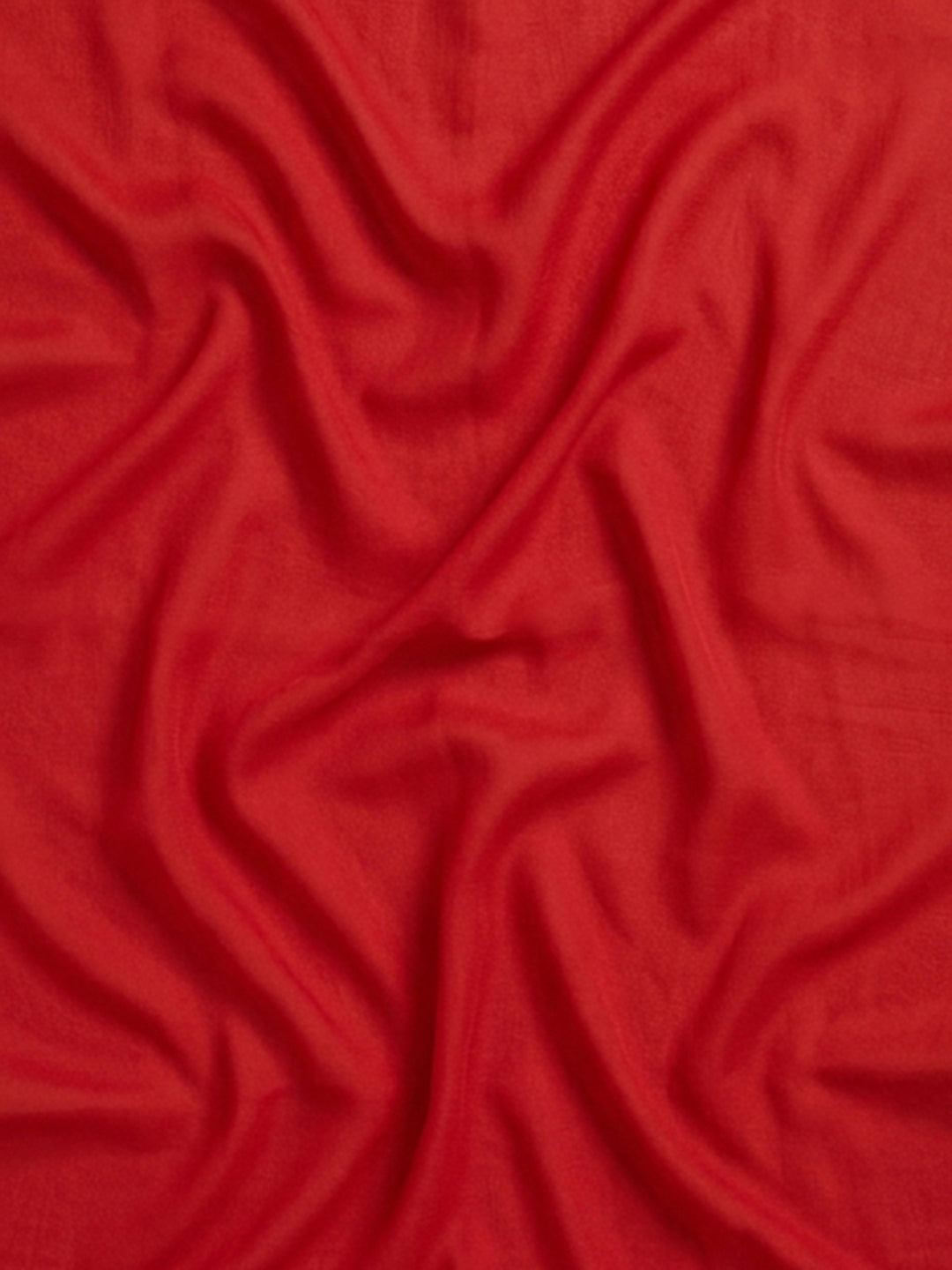 Red Embroidered Cotton Blend Unstitched Suit With Pant &amp; Dupatta
