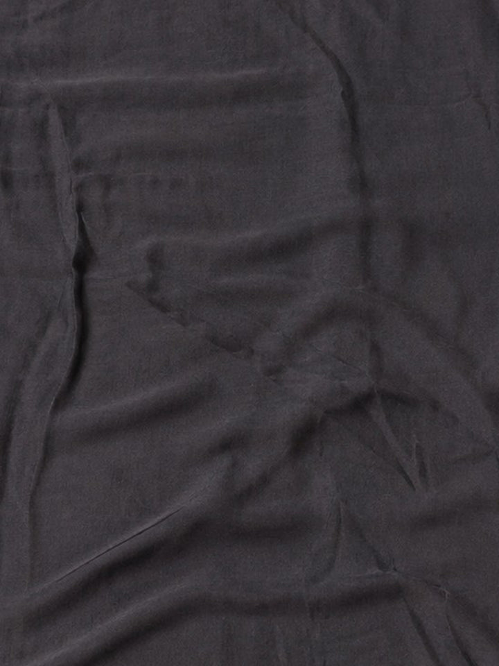 Black Embroidered Cotton Blend Unstitched Suit &amp; Pant With Cotton Dupatta