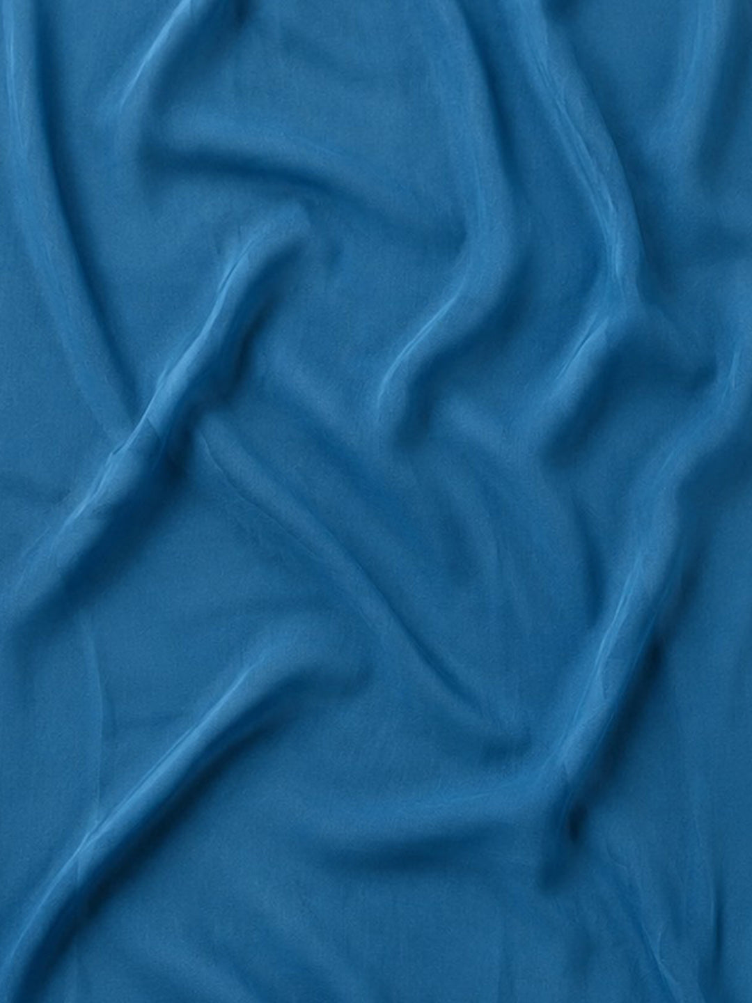 Blue Embroidered Cotton Blend Unstitched Suit &amp; Pant With Cotton Dupatta