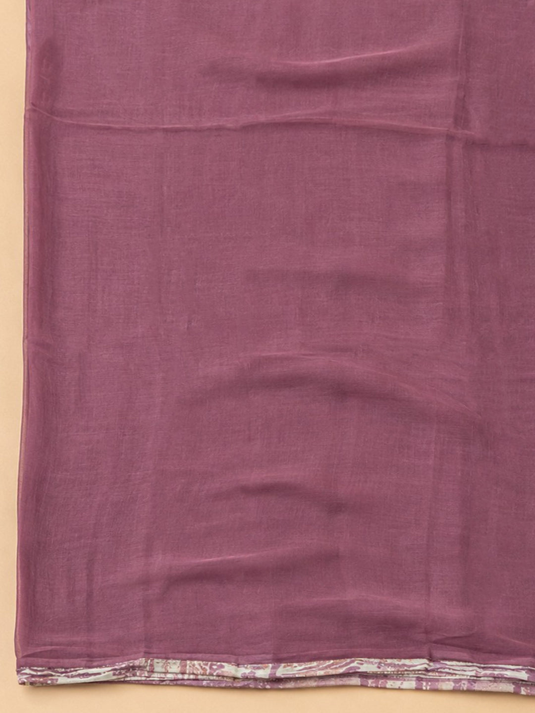 Wine Embroidered Cotton Blend Unstitched Suit &amp; Pant With Cotton Dupatta