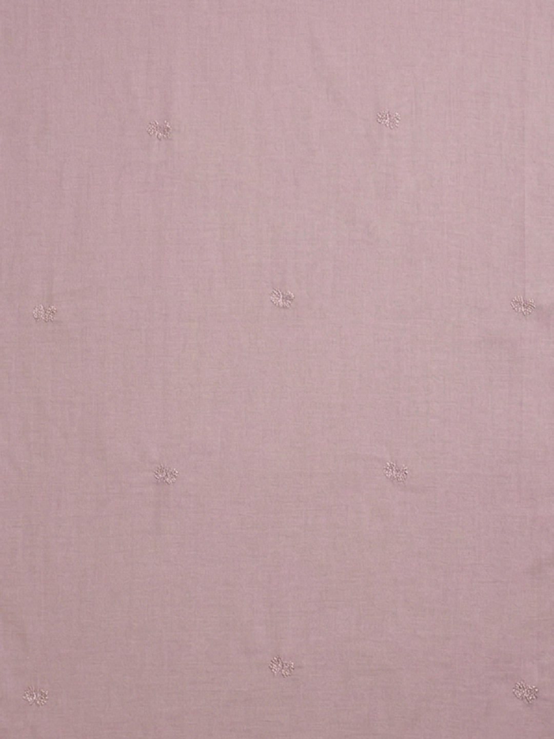 Onion Pink Embroidered Cotton Blend Unstitched Suit &amp; Pant With Cotton Dupatta