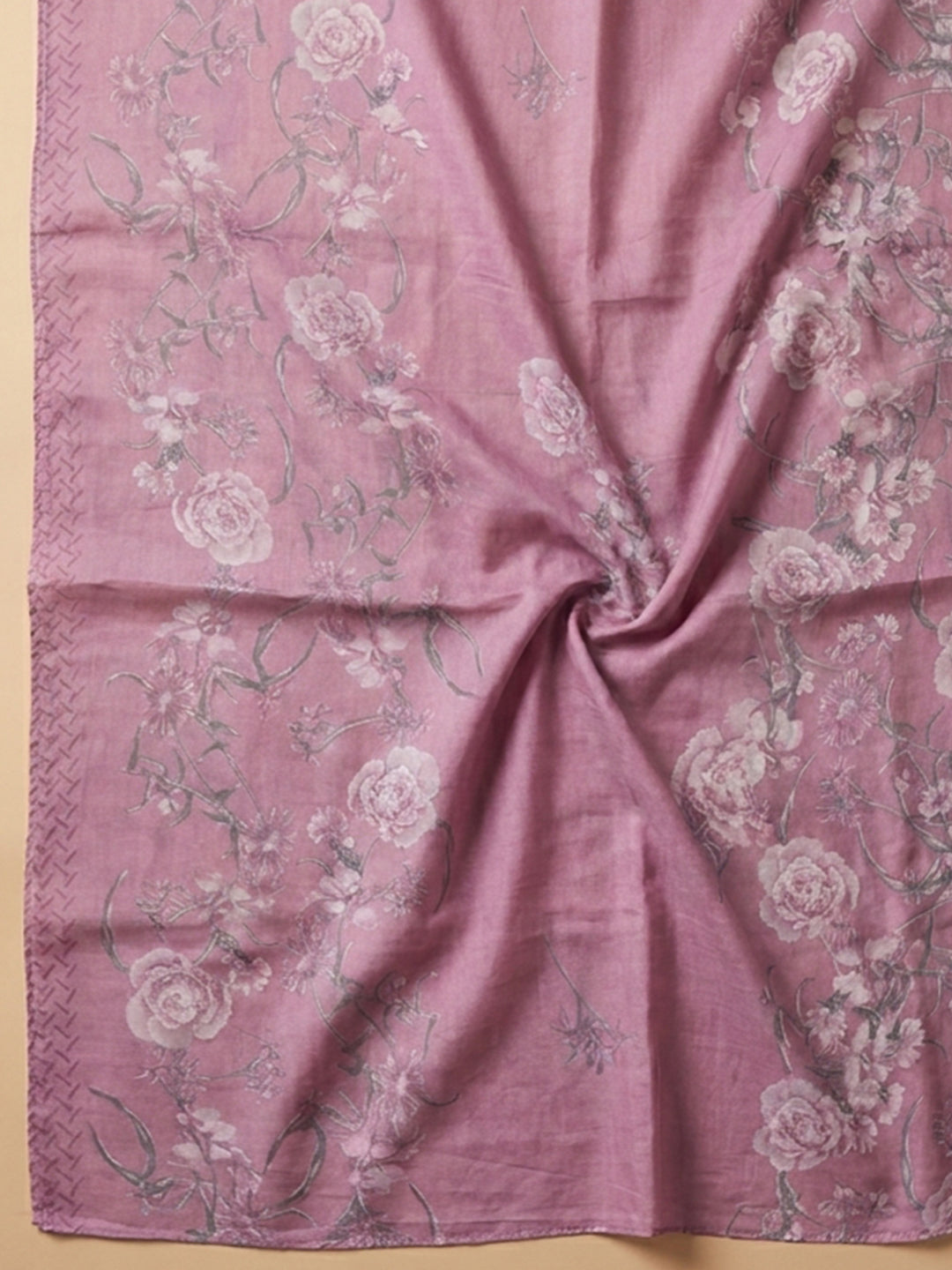 Onion Pink Embroidery Cotton Blend Unstitched Dress Material