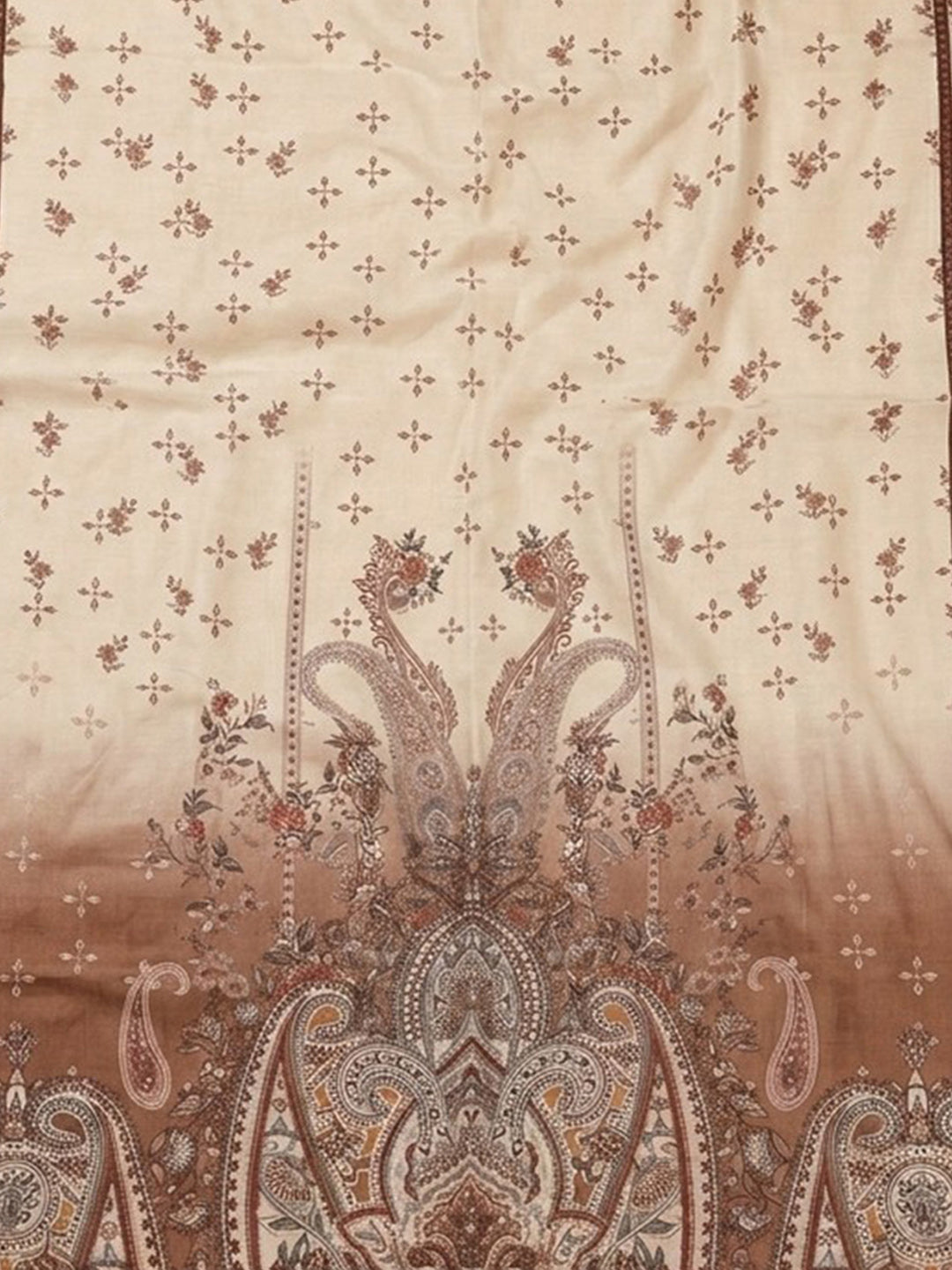 Mouse Printed Cotton Blend Unstitched Suit &amp; Pant With Cotton Dupatta