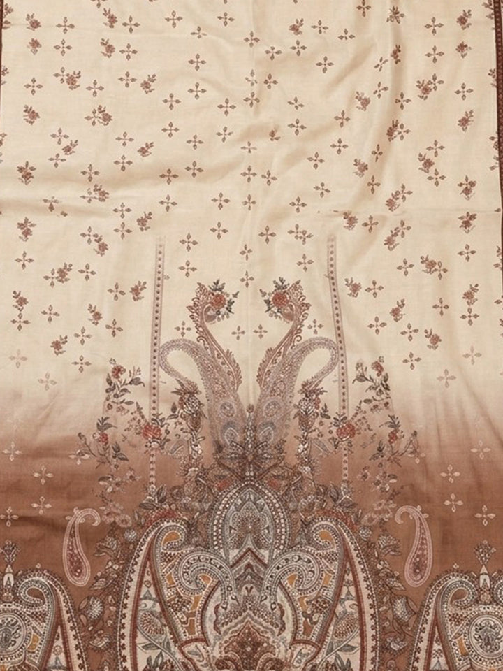 Mouse Printed Cotton Blend Unstitched Suit &amp; Pant With Cotton Dupatta