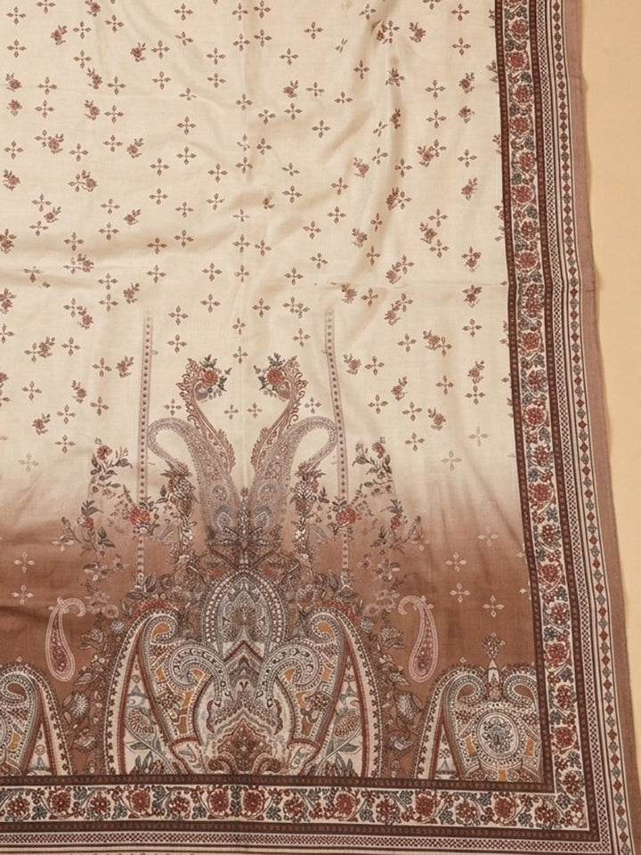 Mouse Printed Cotton Blend Unstitched Suit &amp; Pant With Cotton Dupatta
