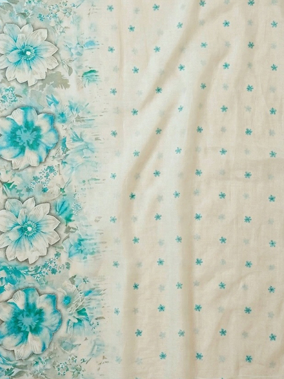 Firozee Embroidered Cotton Blend Unstitched Suit &amp; Pant With Cotton Dupatta