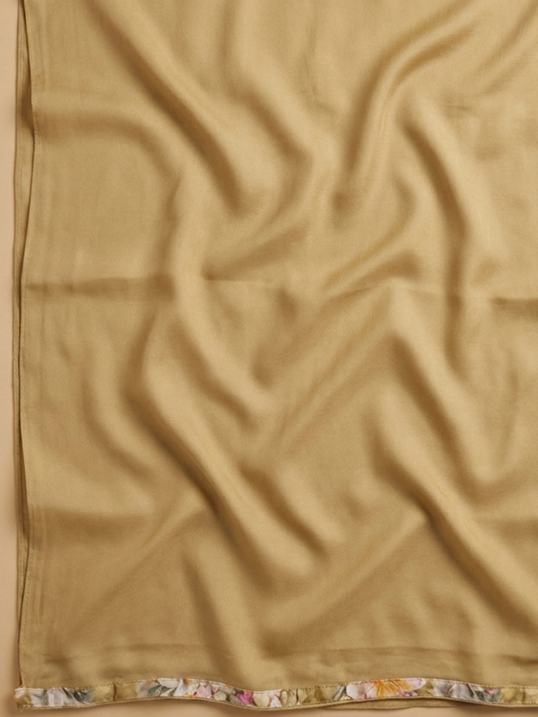 Beige Embroidery Cotton Blend Unstitched Dress Material