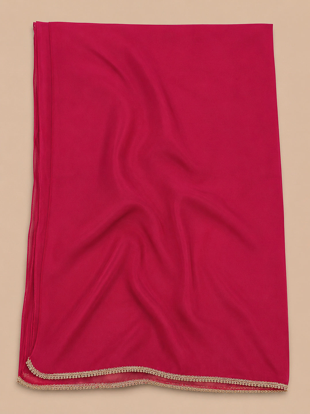 Hot Pink Embroidery Cotton Blend Unstitched Dress Material