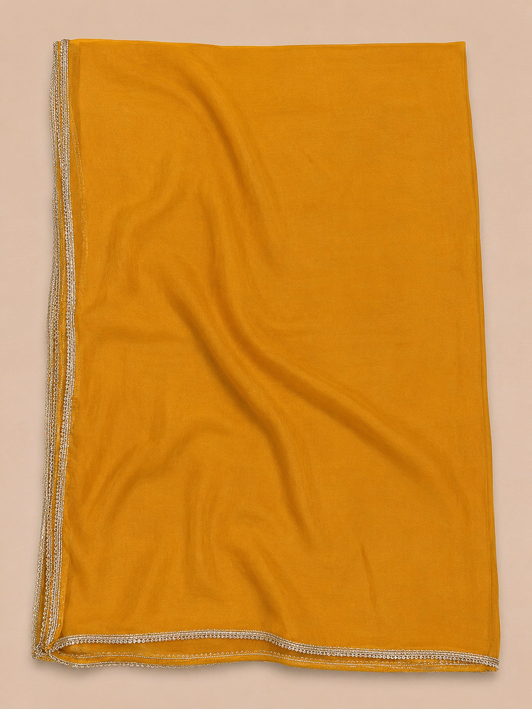 Mustard Embroidery Cotton Blend Unstitched Dress Material
