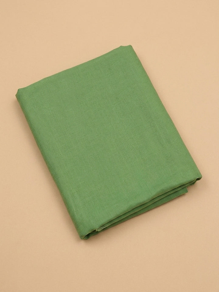 Green Embroidery Cotton Blend Unstitched Dress Material