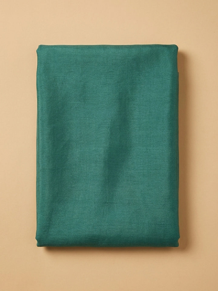 Rama Green Embroidery Cotton Blend Unstitched Dress Material