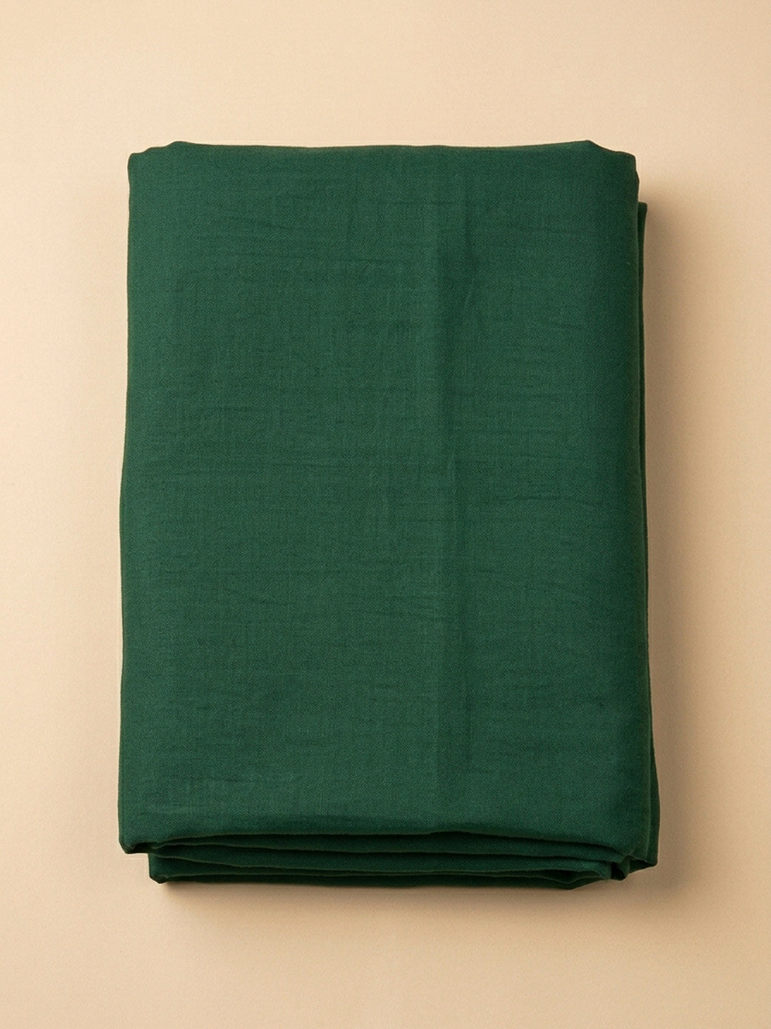 Bottle Green Embroidery Cotton Blend Unstitched Dress Material
