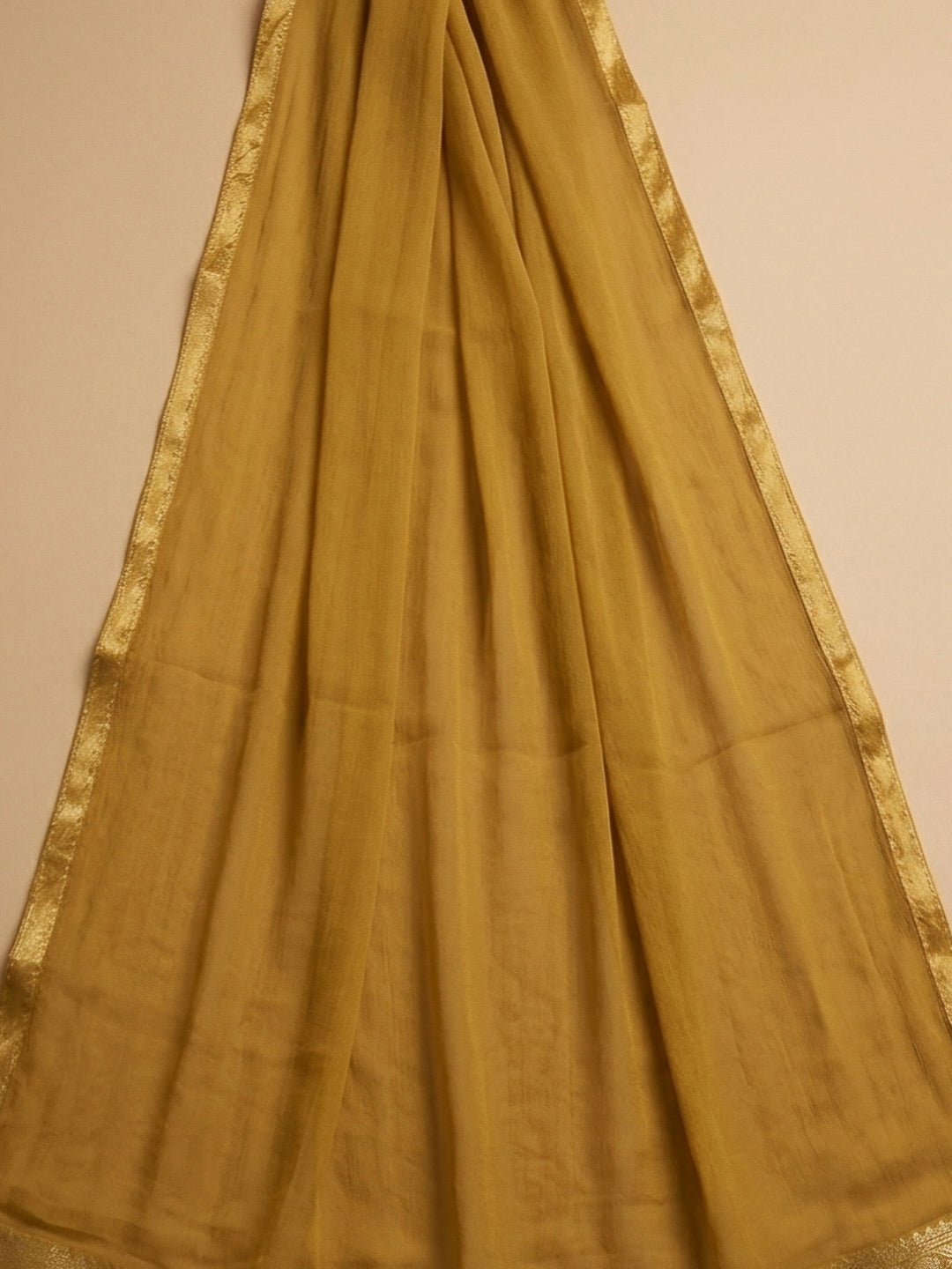 Mustard Embroidery Cotton Blend Unstitched Dress Material
