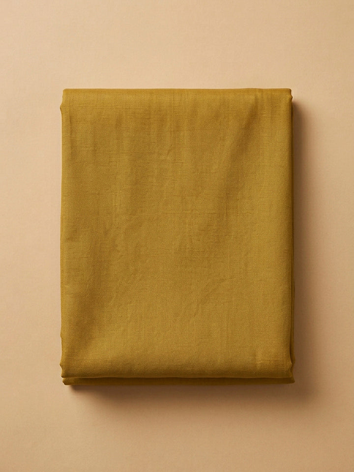 Mustard Embroidery Cotton Blend Unstitched Dress Material