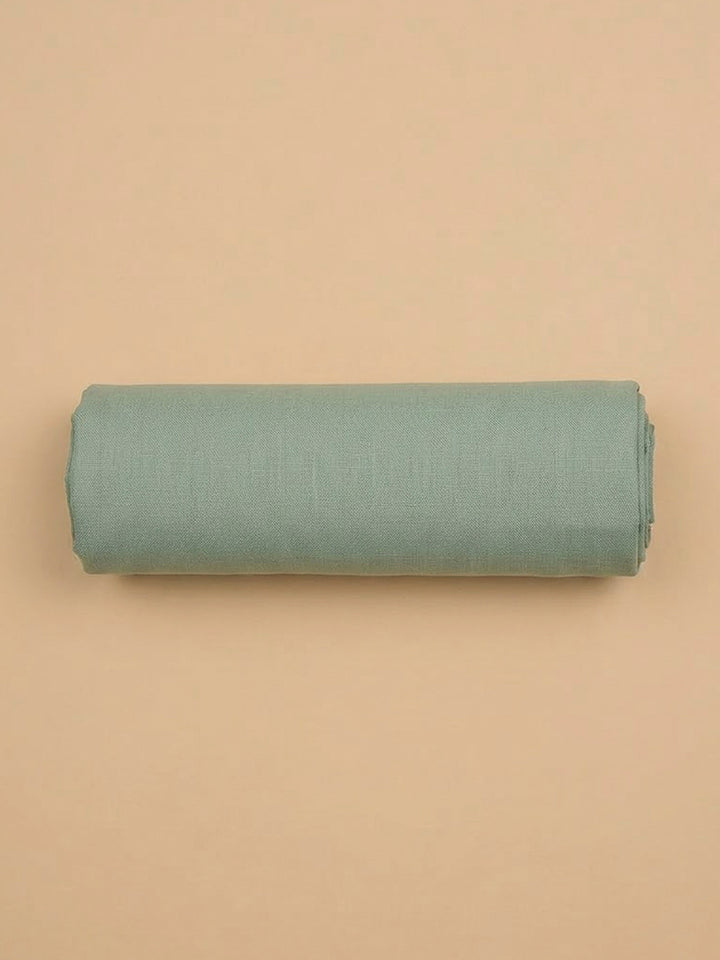 Aqua Green Cotton Blend Embroidered Unstitched Dress Material