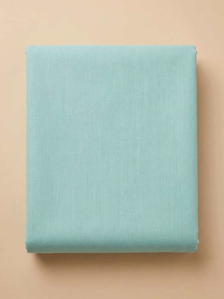 Sky Blue Cotton Blend Embroidered Unstitched Dress Material
