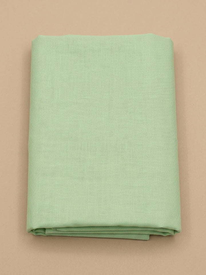 Pista Green Cotton Blend Printed Unstitched Dress Material