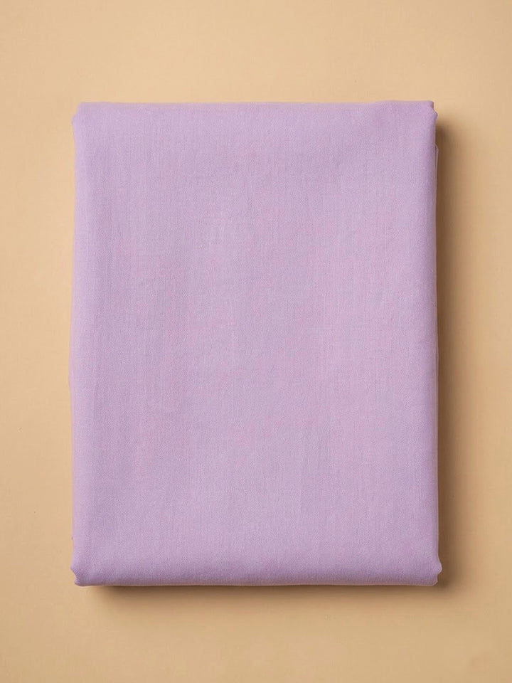 Purple Cotton Blend Printed Unstitched Dress Material