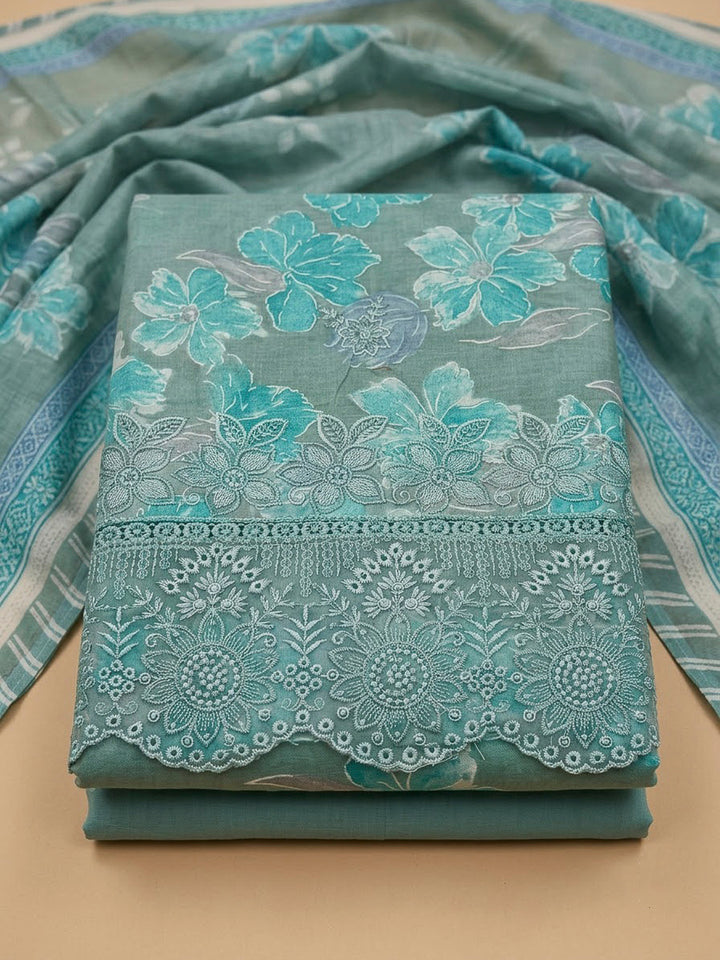 Firozee Cotton Blend Printed Unstitched Dress Material