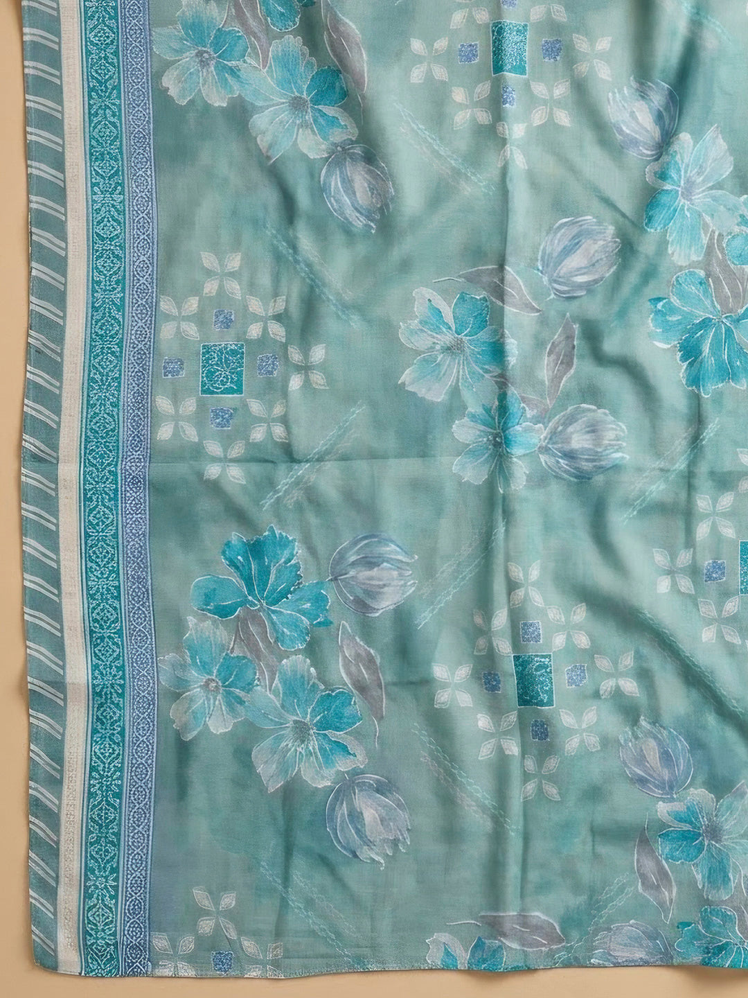 Firozee Cotton Blend Printed Unstitched Dress Material