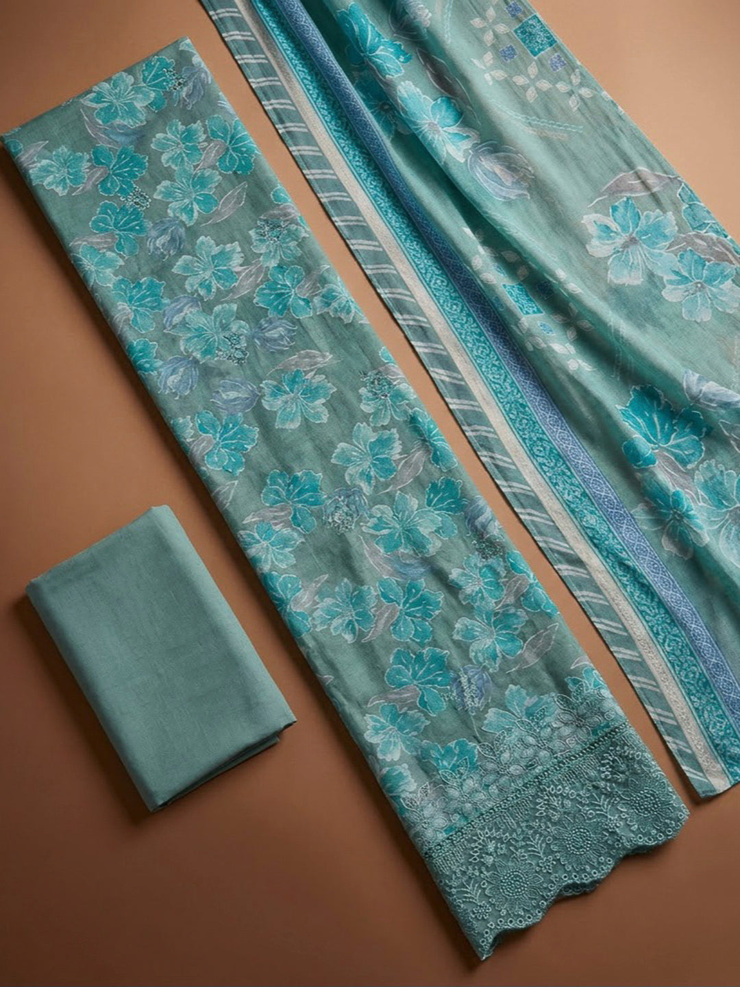 Firozee Cotton Blend Printed Unstitched Dress Material