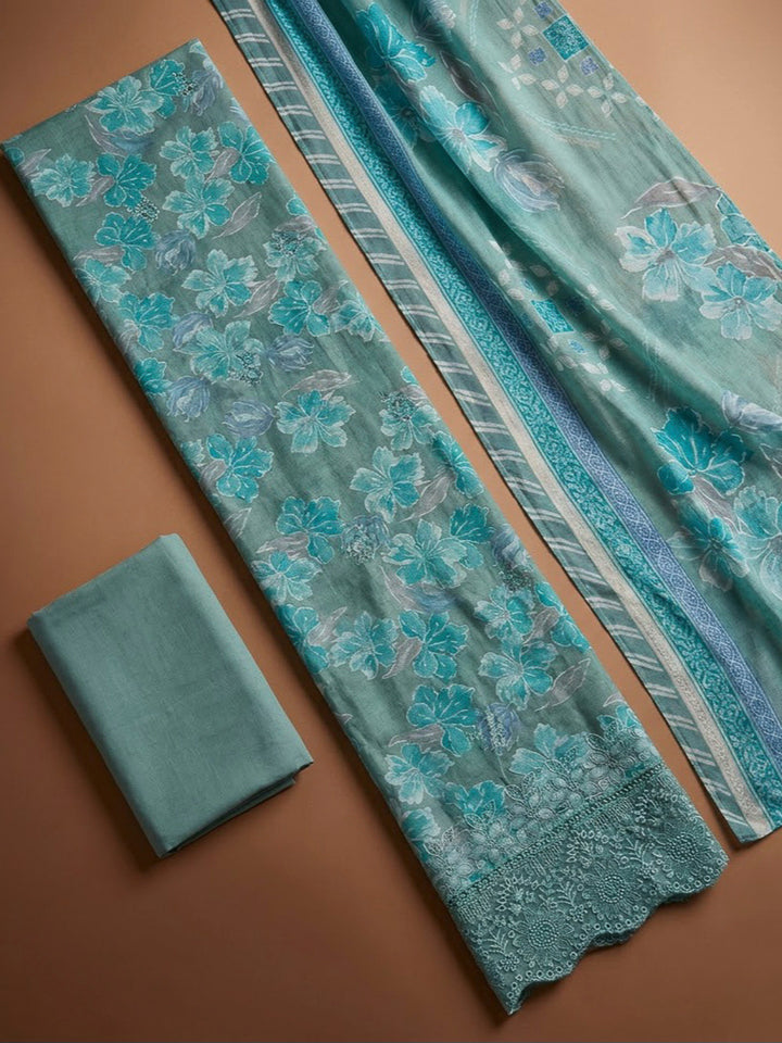 Firozee Cotton Blend Printed Unstitched Dress Material