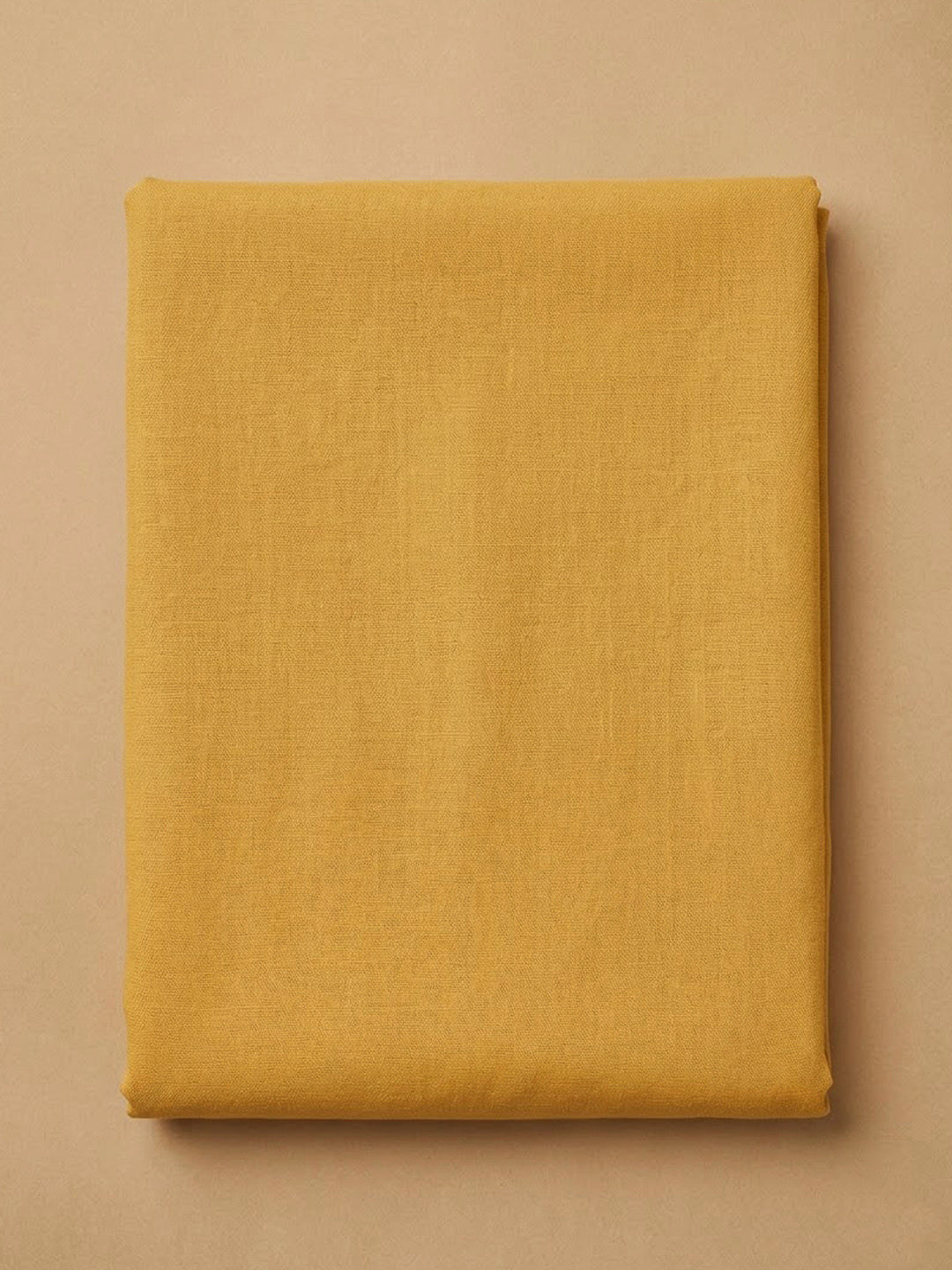 Yellow Cotton Blend Printed Unstitched Dress Material