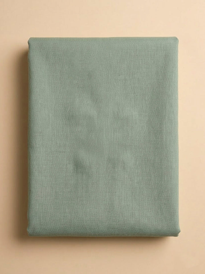 Aqua Green Cotton Blend Embroidered Unstitched Dress Material