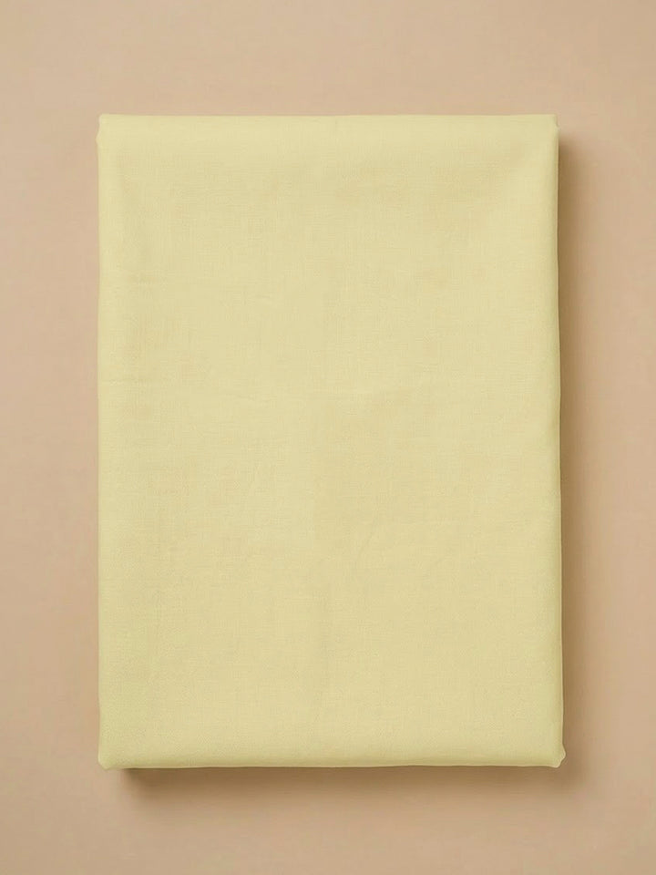 Yellow Cotton Blend Embroidered Unstitched Dress Material